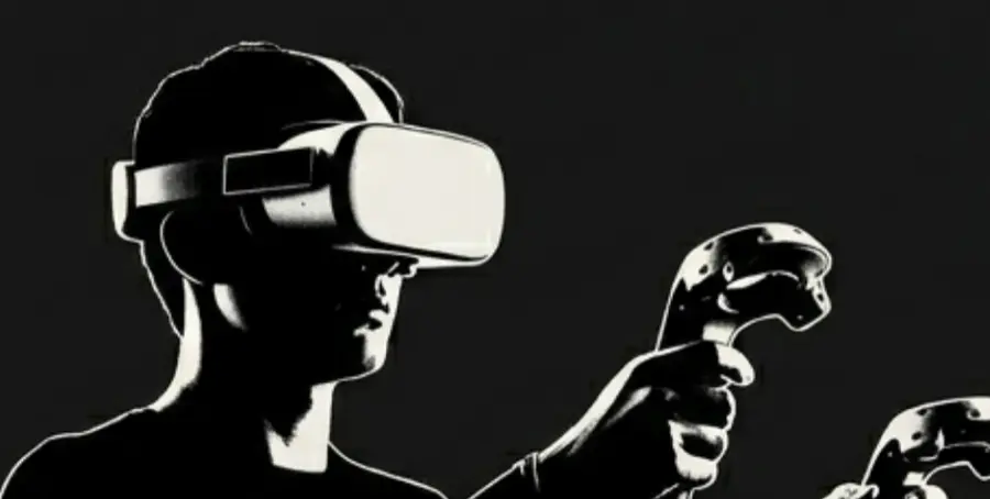 VR headset s kontrolerji iz dvajsetih