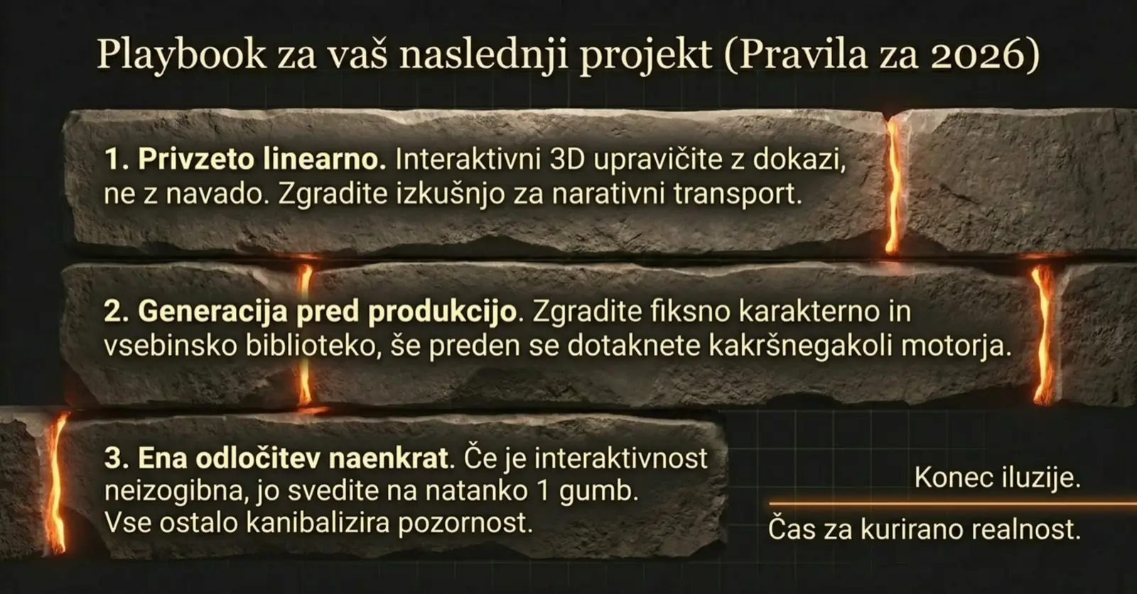 Playbook za vaš naslednji projekt — pravila za 2026